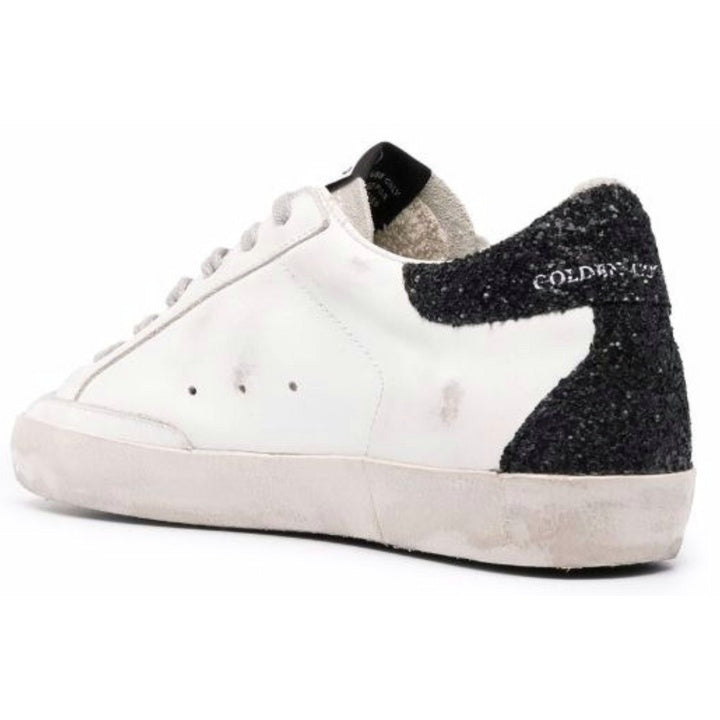 Golden Goose Superstar in white, black & glitter Star